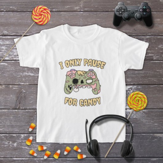 T-shirt Funny Halloween Zombie contrôleur de jeu vidéo