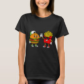 T-shirt Funny Hamburger French Fries Combo Snacks Fast Foo (Devant)