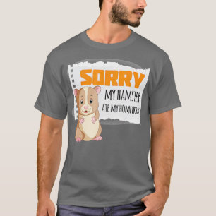 T-shirt Funny Hamster Design pour écoliers et étudiants