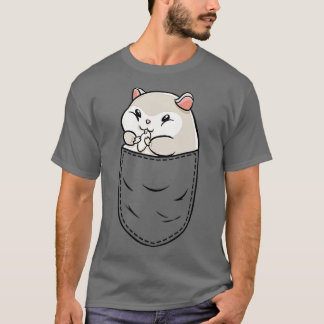 T-shirt Funny Hamster peeked Out dans une pochette animal 
