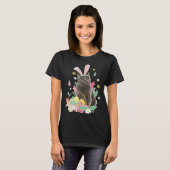 T-shirt Funny happy easter cute cat bunny eggs basket rabb (Devant entier)