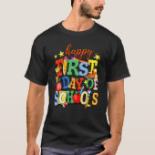 T-shirt Funny Happy First Day Of School Welcome Back To Sc (Devant)