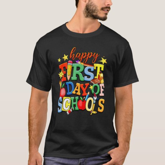 T-shirt Funny Happy First Day Of School Welcome Back To Sc (Devant)
