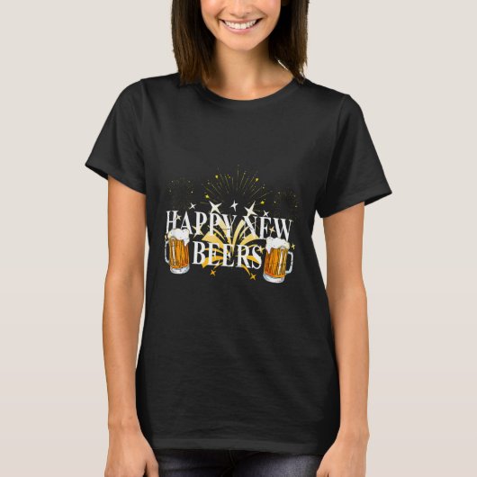 T-shirt Funny Happy New Beers Drinking 2021 Nye Party Happ (Devant)
