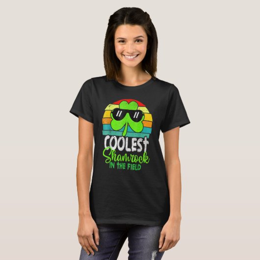 T-shirt Funny Happy St Patricks Day Cutest Shamrock In The (Devant entier)