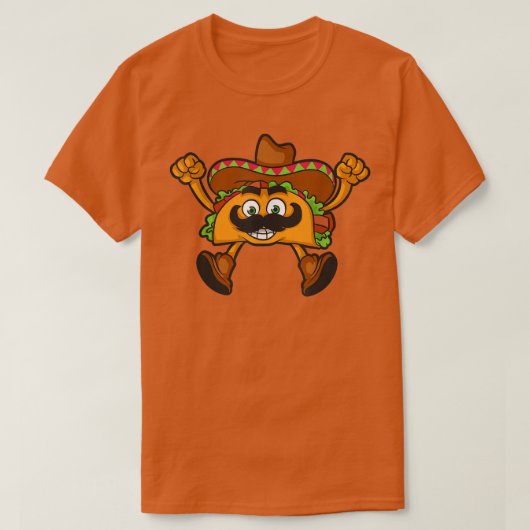 T-shirt Funny Happy Taco Meican Sombrero (Design devant)