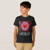 T-shirt Funny Happy Valentines Day Lunch Lady Leopard Hea (Devant entier)