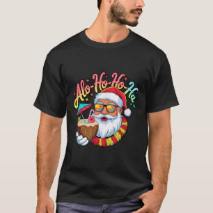 T-shirt Funny Hawaiian Alo-ho-ho-ha Père Noël Surfing Chri