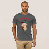 T-shirt Funny Head Travel texte d'édition, (Devant entier)