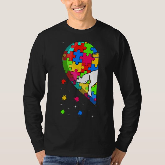 T-shirt Funny Heart Sensibilisation sur l'autisme équestre (Devant)