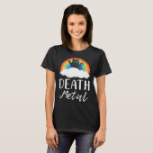 T-shirt Funny Heavy Death Metal Chat Rainbow Rock Music (Devant entier)