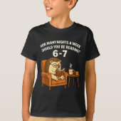 T-shirt Funny Hedgehog Reading Book 67 Six Seven Meme  (Devant)