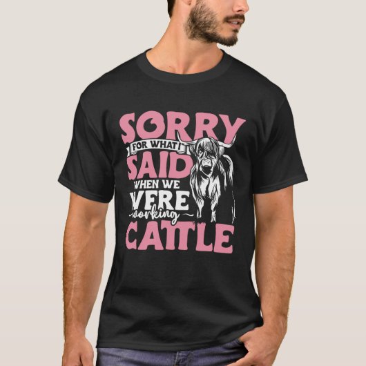T-shirt Funny Highland Cow Apparel Highland Cattle Farmer (Devant)
