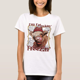 T-shirt Funny Highland Cow Je Freaking Freeaking Western C