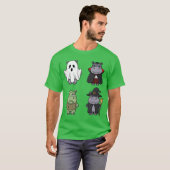 T-shirt Funny Hippo Spooky Ghost Boo Horror Pumpkin Hippo  (Devant entier)
