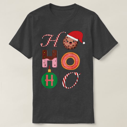 T-shirt Funny Ho Ho Ho Candy Christmas Tee, Hohoho Christm (Design devant)