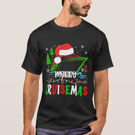 T-shirt Funny Holiday Cruising Trip Xmas Lights Matching V (Devant)