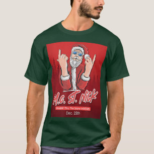 T-shirt Funny Holiday Santa Claus Mitape Dashing Through T