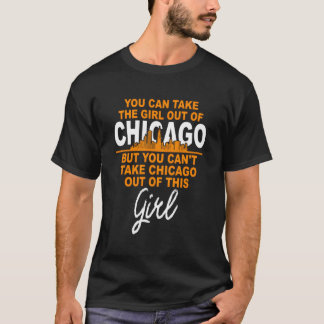 T-shirt Funny Home Roots Chicago Girl - Déplacer De Chicag