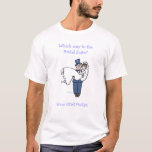 T-shirt Funny Honeymoon Mariage Voyage Chemise<br><div class="desc">Le marié en bande dessinée goofy emmène sa mariée à la recherche d'une suite de mariée sur cette drôle de chemise de lune de miel. Parfait pour les jeunes mariés à porter pendant leur première nuit de bonheur conjugal. Enfoncé pour mettre un sourire sur le visage du commis de l'hôtel...</div>