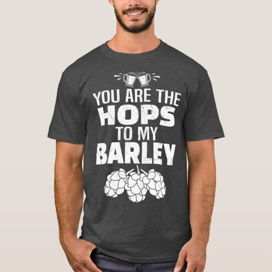 T-shirt Funny Hops Barley Beer IPA Craft Brasserie (Devant)