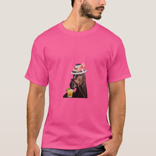 T-shirt Funny Horse Derby Party (Devant)