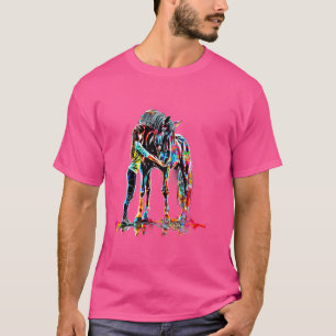 T-shirt Funny Horse Lover Horseback équitation Equestrian 