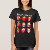 T-shirt Funny Hot Cocoa Santa Elf C Merry Christmas Pajama (Devant)