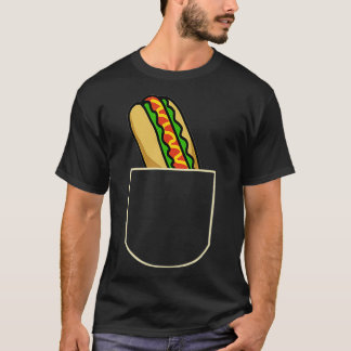 T-shirt Funny Hot Dog Dans La Poche Cadeau Amoureux des ch