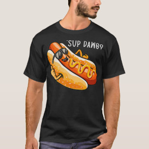 T-shirt Funny Hot Dog Saying Sup Dawg Hotdog Lover