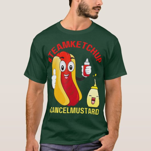 T-shirt Funny Hotdog Team Ketchup Annuler Mustard Hotdogs (Devant)