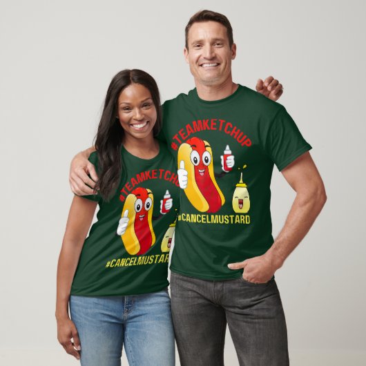 T-shirt Funny Hotdog Team Ketchup Annuler Mustard Hotdogs (Unisexe)