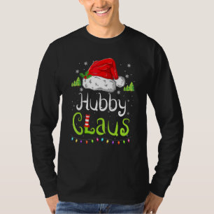 T-shirt Funny Hubby Claus Pajamas de Noël Santa Hat Fami