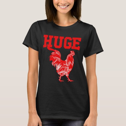 T-shirt Funny Huge Mens Rooster Graphic (Devant)