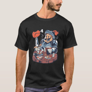 T-shirt Funny Hungry Knight - Médiéval Croisés Renaissanc