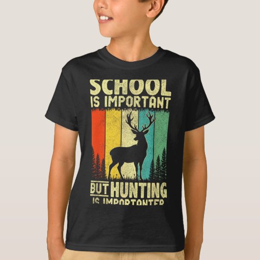 T-shirt Funny Hunting Tee For Boys Men Deer Hunting Hunter (Devant)