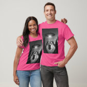 T-shirt Funny Husky Ufo Selfie (Unisexe)