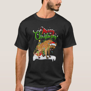T-shirt Funny Hyena Amoureux des animaux Xmas Éclairage H
