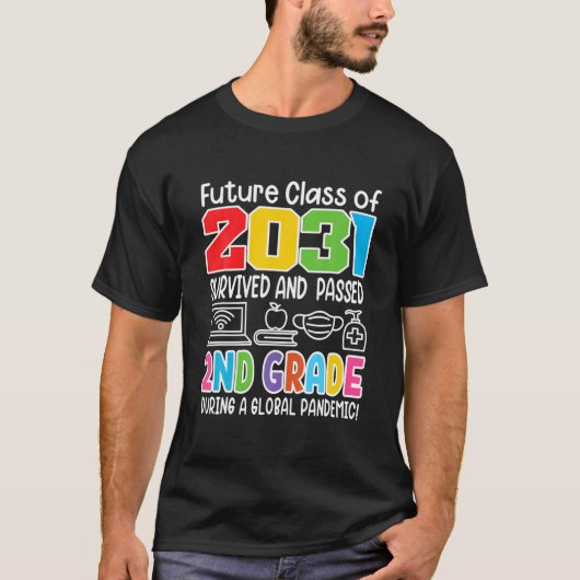 T-shirt Funny I 2E Année Classe Future De L'École I 2031 (Devant)