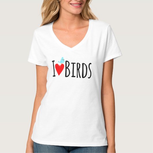 T-shirt  Funny I Love Birds  (Devant)