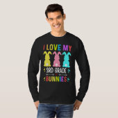 T-shirt Funny I Love My 3rd Grade Bunnies Enseignant Pâque (Devant entier)