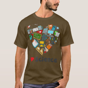 T-shirt Funny I Love Science Geeks STEM Étudiants Enseigna