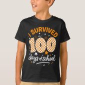 T-shirt Funny I Survived 100 Days Of School Student Teache (Devant)