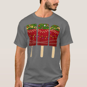 T-shirt Funny Ice Cream Cute Merry Christmas Lights Ice Cr
