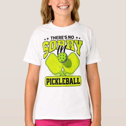 T-shirt Funny Il n'y a pas de Désolé dans Pickleball Vinta (Devant)
