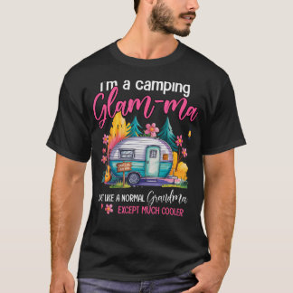 T-shirt Funny I'M A Camping Glam-Ma Camper Campfire Campin
