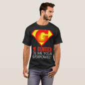 T-shirt FUNNY IN GINGER T SHIRT Superpowers Toxits for Red (Devant entier)