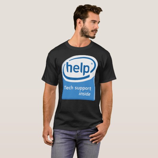 T-shirt Funny Intel Parody Logo Computer Tech Support Esse (Devant entier)