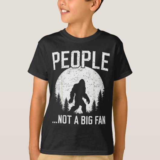 T-shirt Funny Introvert Bigfoot People Not A Big Fan Dad J (Devant)