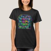 T-shirt Funny Introvert Go Big Go Home Citation Tiedye Hou (Devant)
